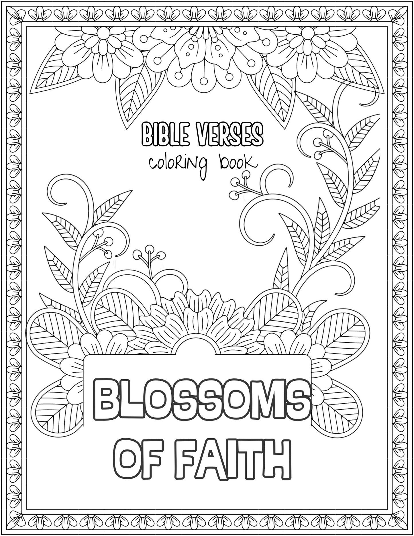 Blossoms of Faith Coloring Book